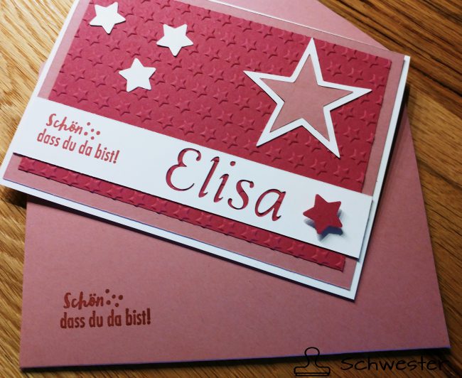 Karte zur Geburt von Elisa Karte zur Geburt von Elisa