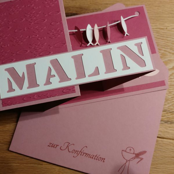 Doppel-Z-Karte Konfirmation