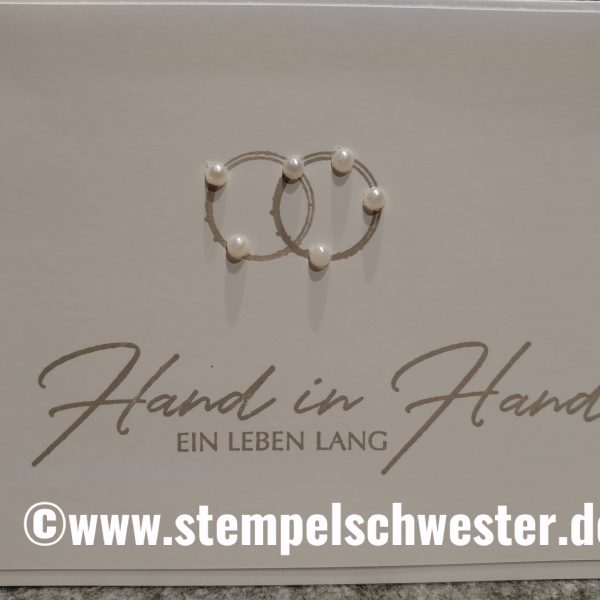 Hochzeitskarte Hand in Hand