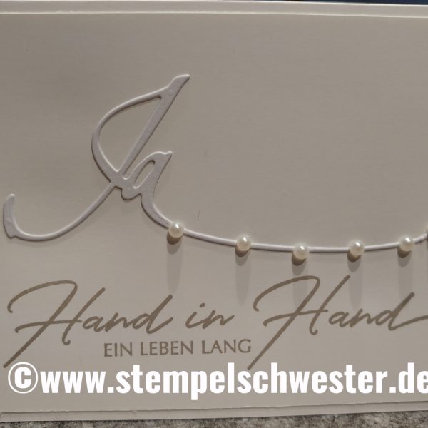 Hochzeitskarte mit "Ja" Stanze