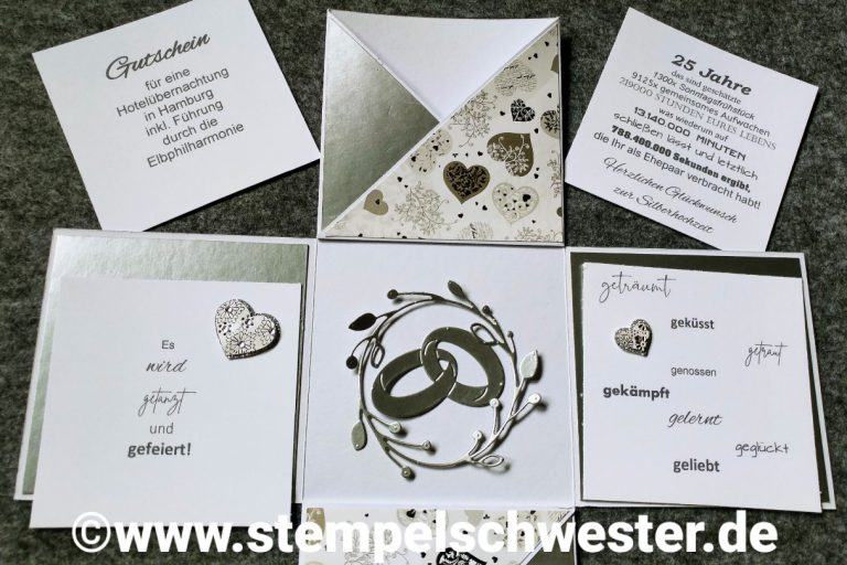 Explosionsbox Silberhochzeit 3